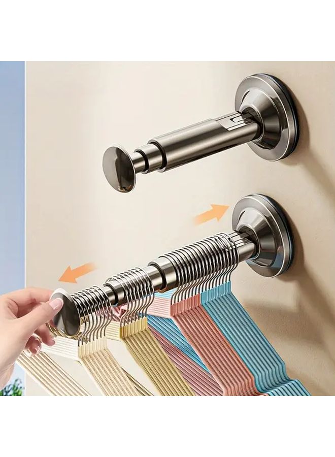 حامل معدني ثقيل رمادي للملابس الثقيلة للأبواب والمرايا يحمل القمصان والسراويل والمناشف - Image 1